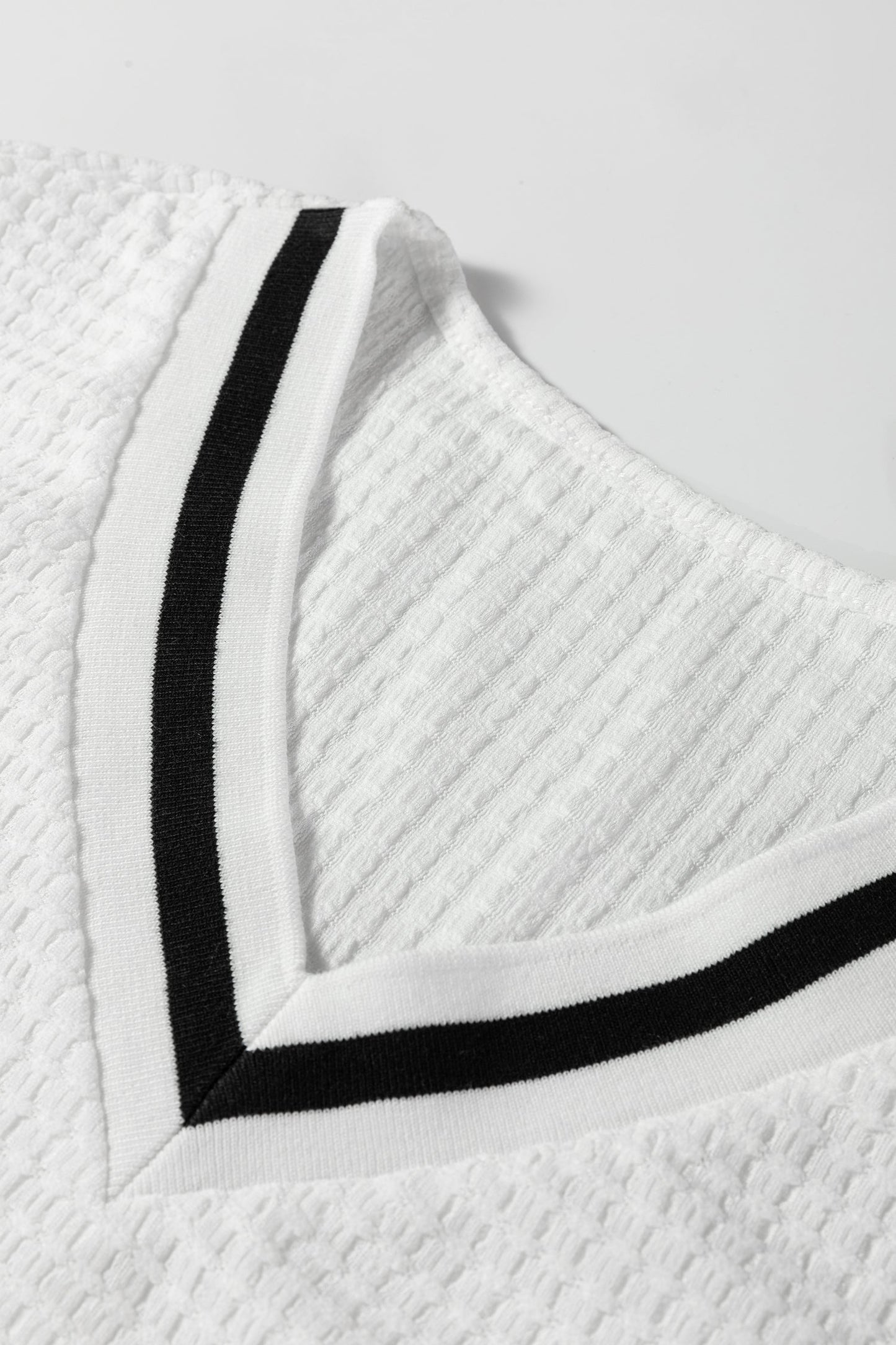 Greta Trim Pullover Waffle Top