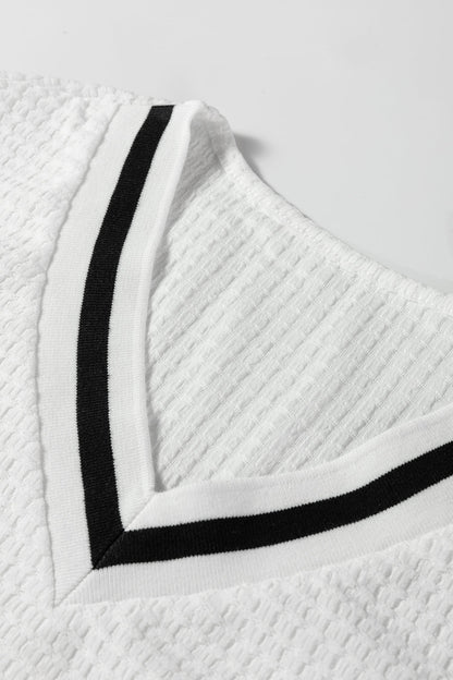 Greta Trim Pullover Waffle Top