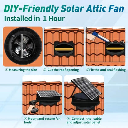 42W 12" Solar Attic Fan with Smart Power Adapter+Remote - Get it from Bo