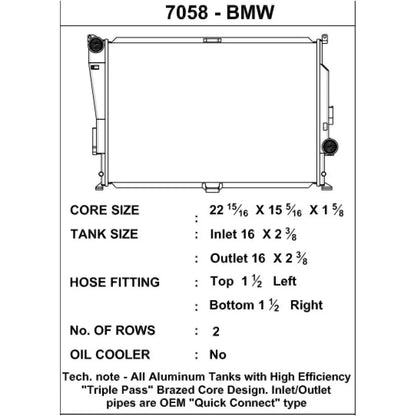 CSF 00-06 BMW M3 (E46) Triple Pass Radiator NP Motorsports
