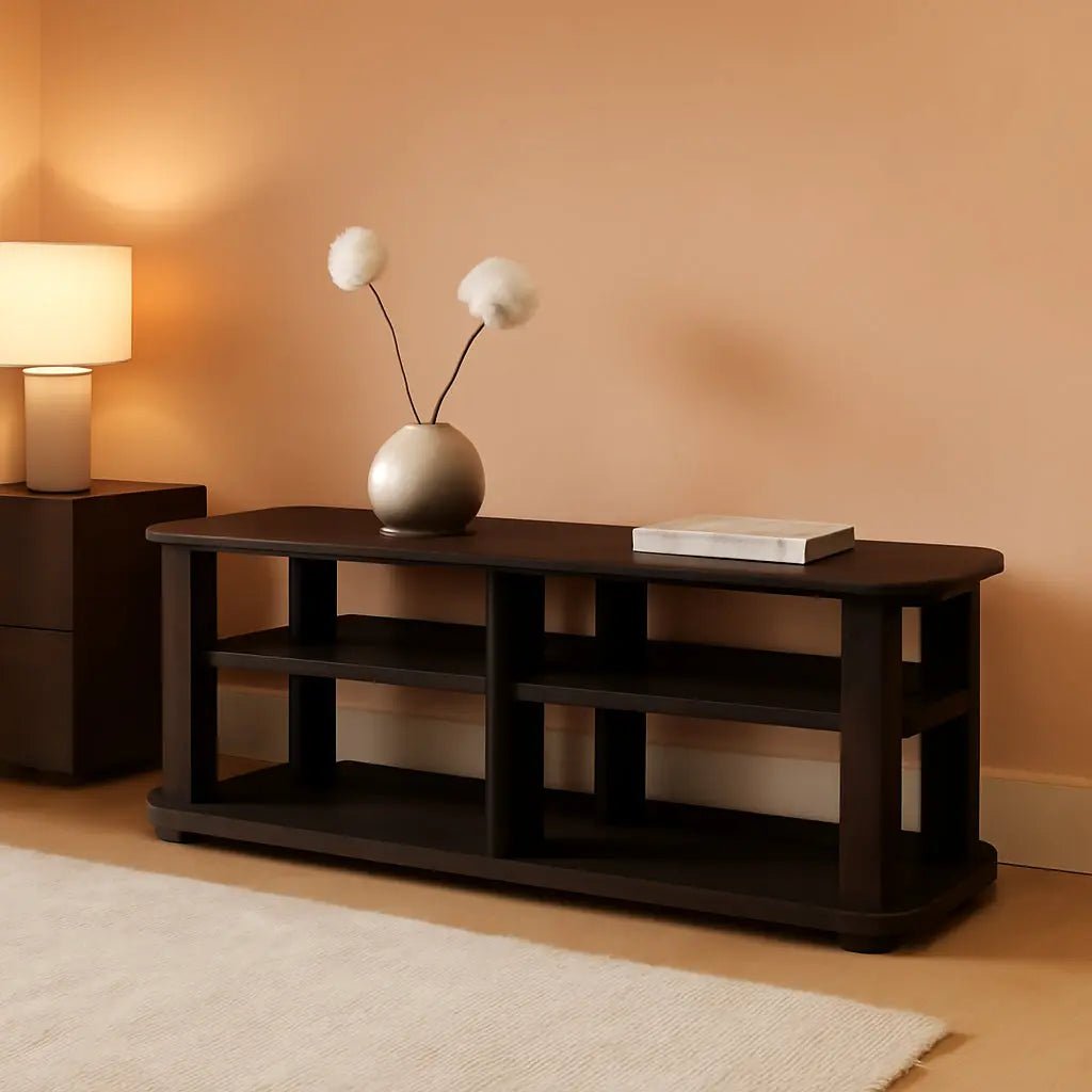 43.3 Inch Wide Dark Brown Entertainment Center TV Stand - Get it from Bo