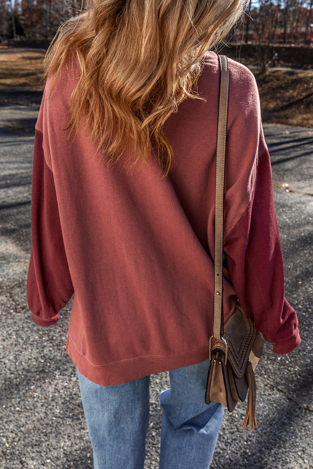 Ella Patchwork Drop Shoulder Pullover