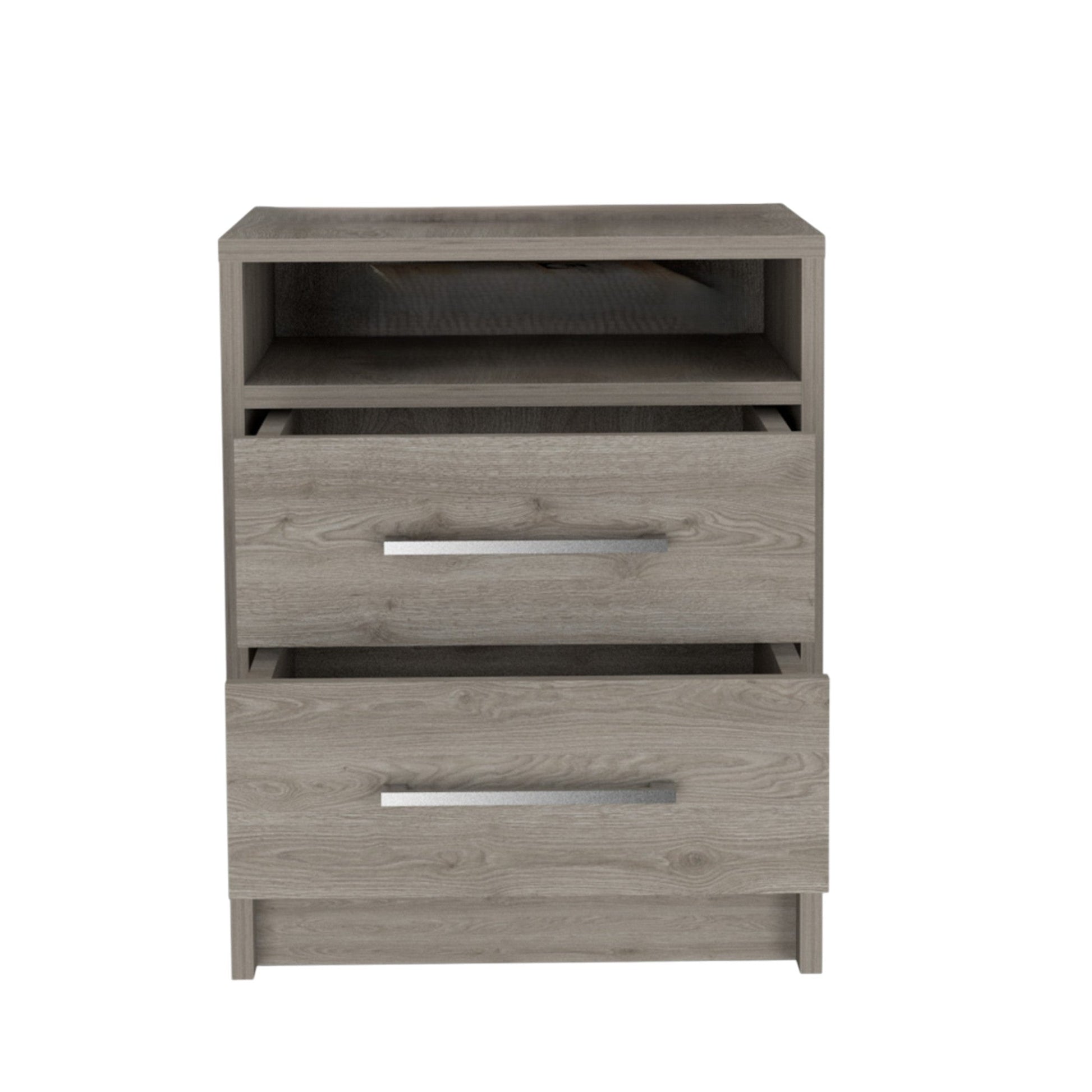 20" Wood Two Drawer Nightstand Homeroots