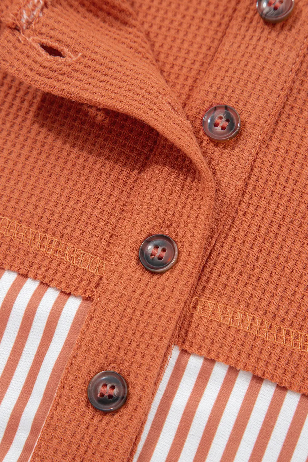 Taytum Patchwork Drawstring Hooded Long Sleeve Top