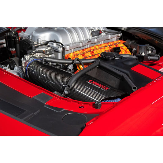 Black / Carbon Fiber Air Intake | 2017-2023 Challenger, Charger 6.2L (44004) NP Motorsports