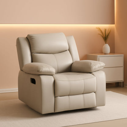 Breathable Leather Manual Recliner For Living Room ShipItFurniture