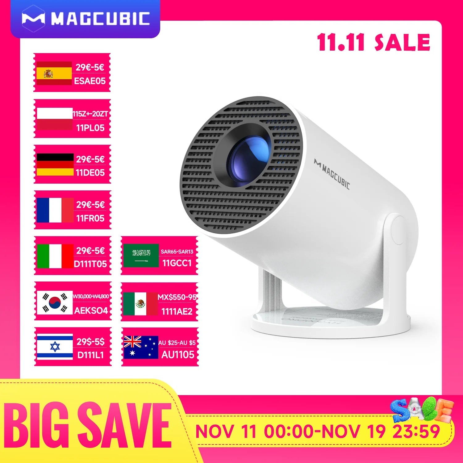 Magcubic Projector HY300 Pro 8K Outdoor Ultimate Viewing Get it from Bo