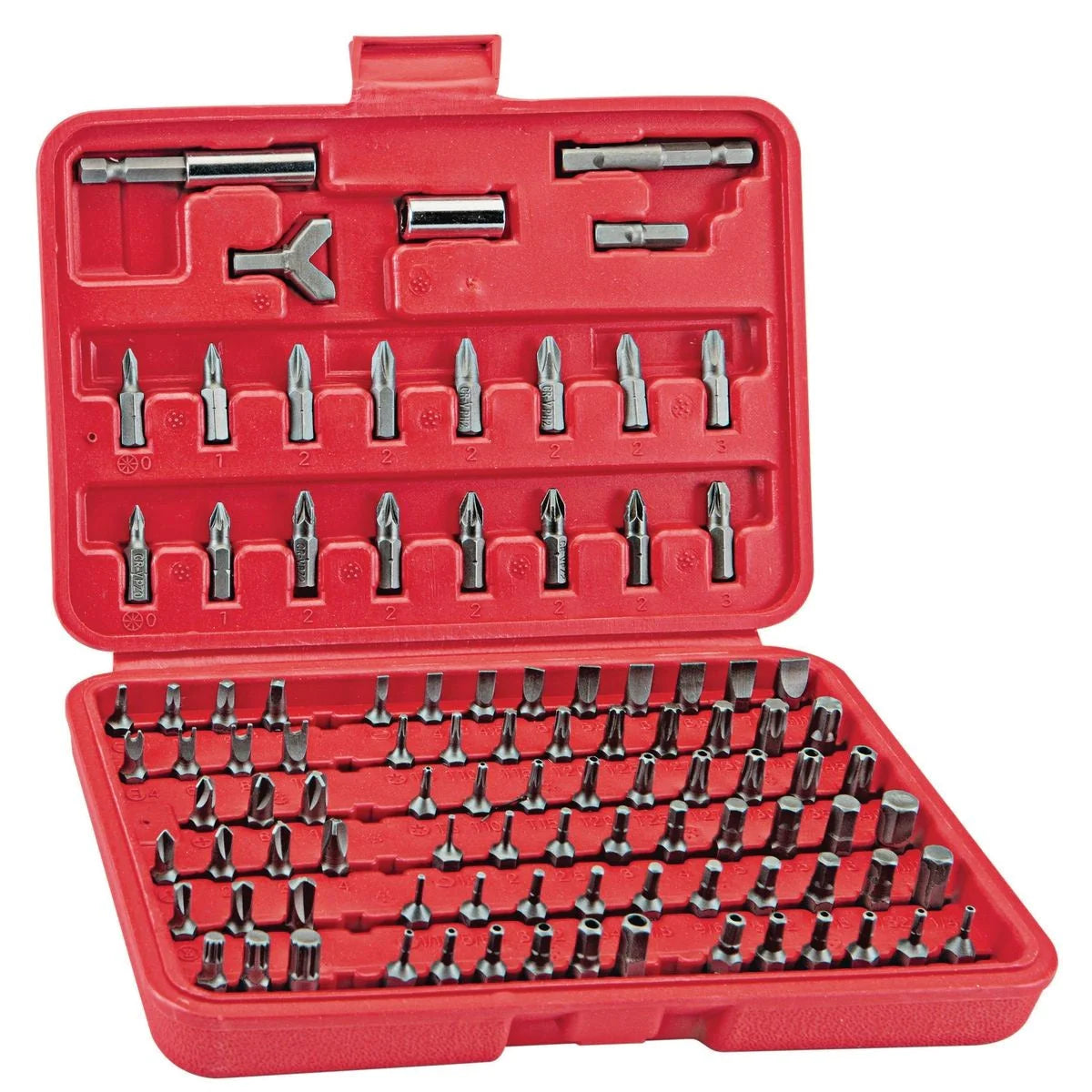 Stark USA 100pc Security Bit Set Torx Star Tamper Screws Hex Key Phillips