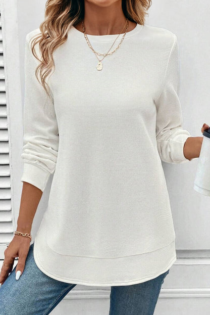 Allison Waffle Long Sleeve Top