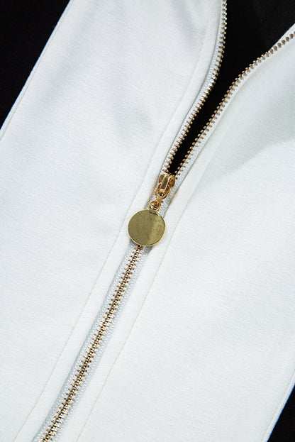 Olivia Patchwork Zip Front Romper