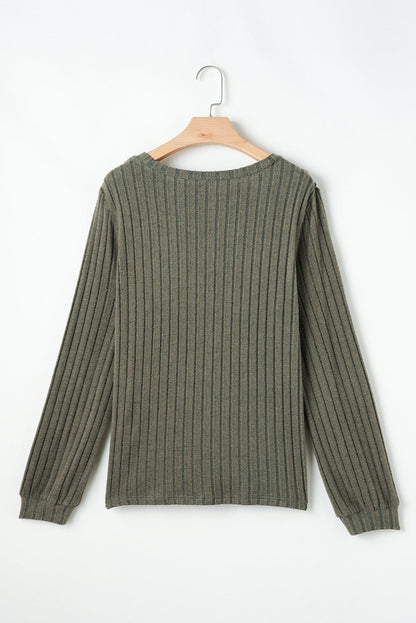 Zelda Rib Textured Knit Top