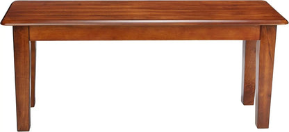 Berringer 17.5 Inch Rustic Traditional Dining Bench, Brown-3