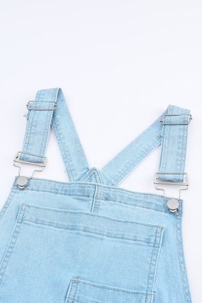 Sophia Constructed Bib Distressed Overalls