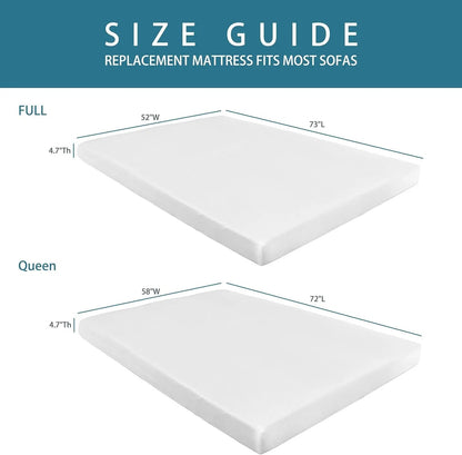 4.7 Inch Memory Foam Sofa Mattress CertipurCertified - Get it from Bo