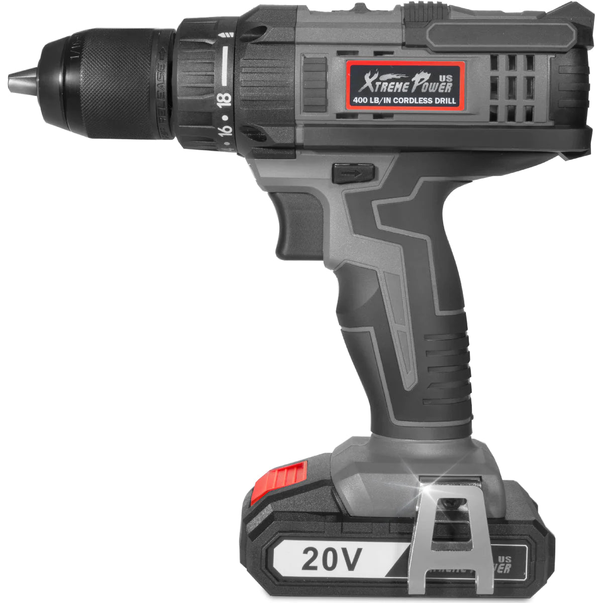 XtremepowerUS Cordless Power Drill w/Belt Clip Electric 20V Max Cordless