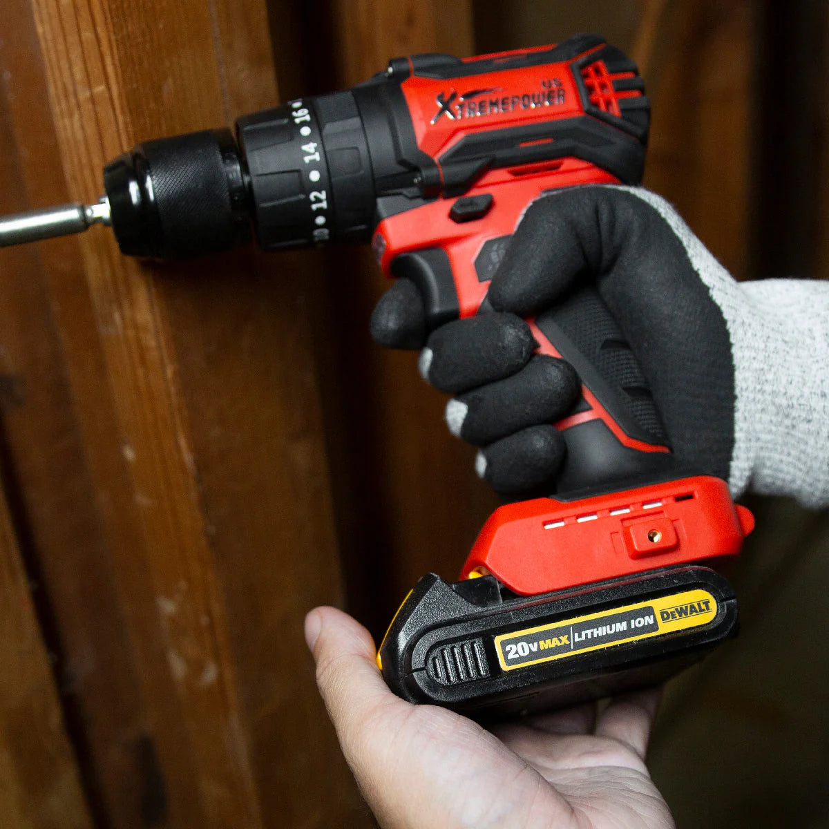 XtremepowerUS Cordless Power Drill Brushless w/Battery & Charger Electric 20V Max