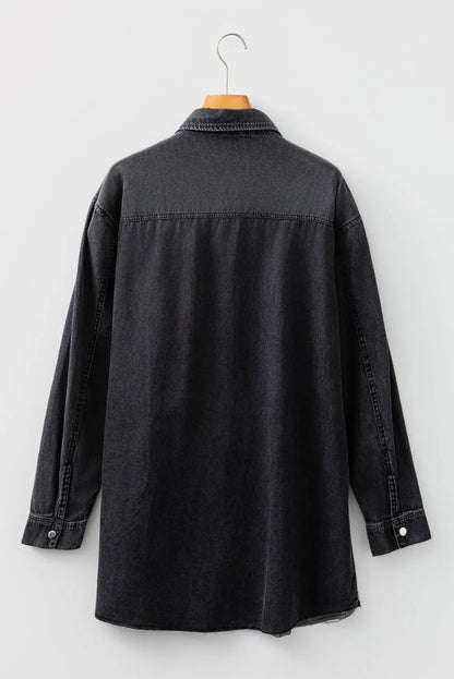 Takina Raw Hem Loose Shirt