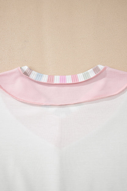 Promise Color Block Loose Long Sleeve Top