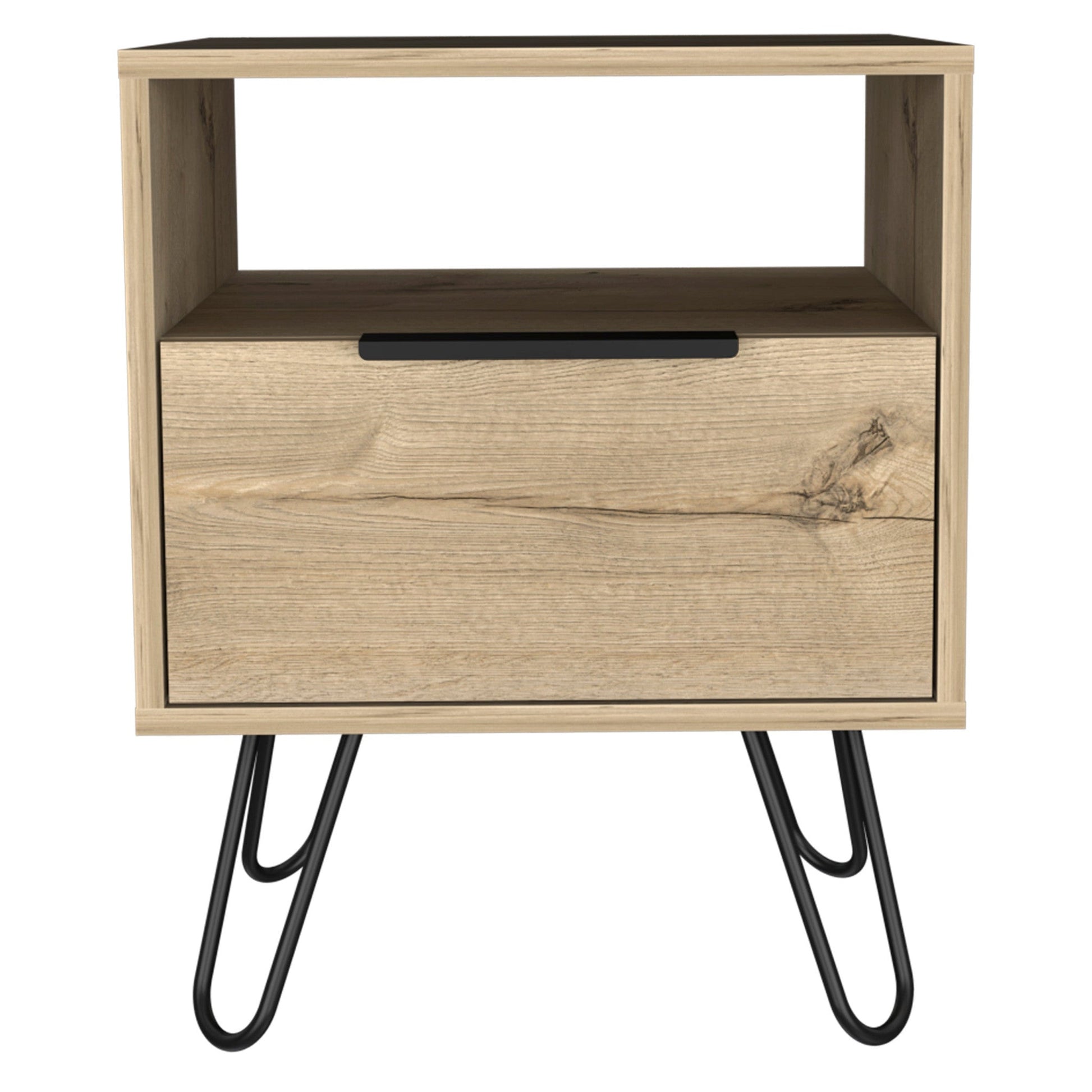 22" Oak Wood Nightstand Homeroots