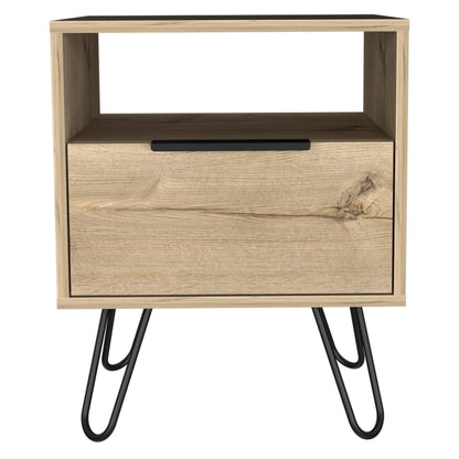 22" Oak Wood Nightstand Homeroots