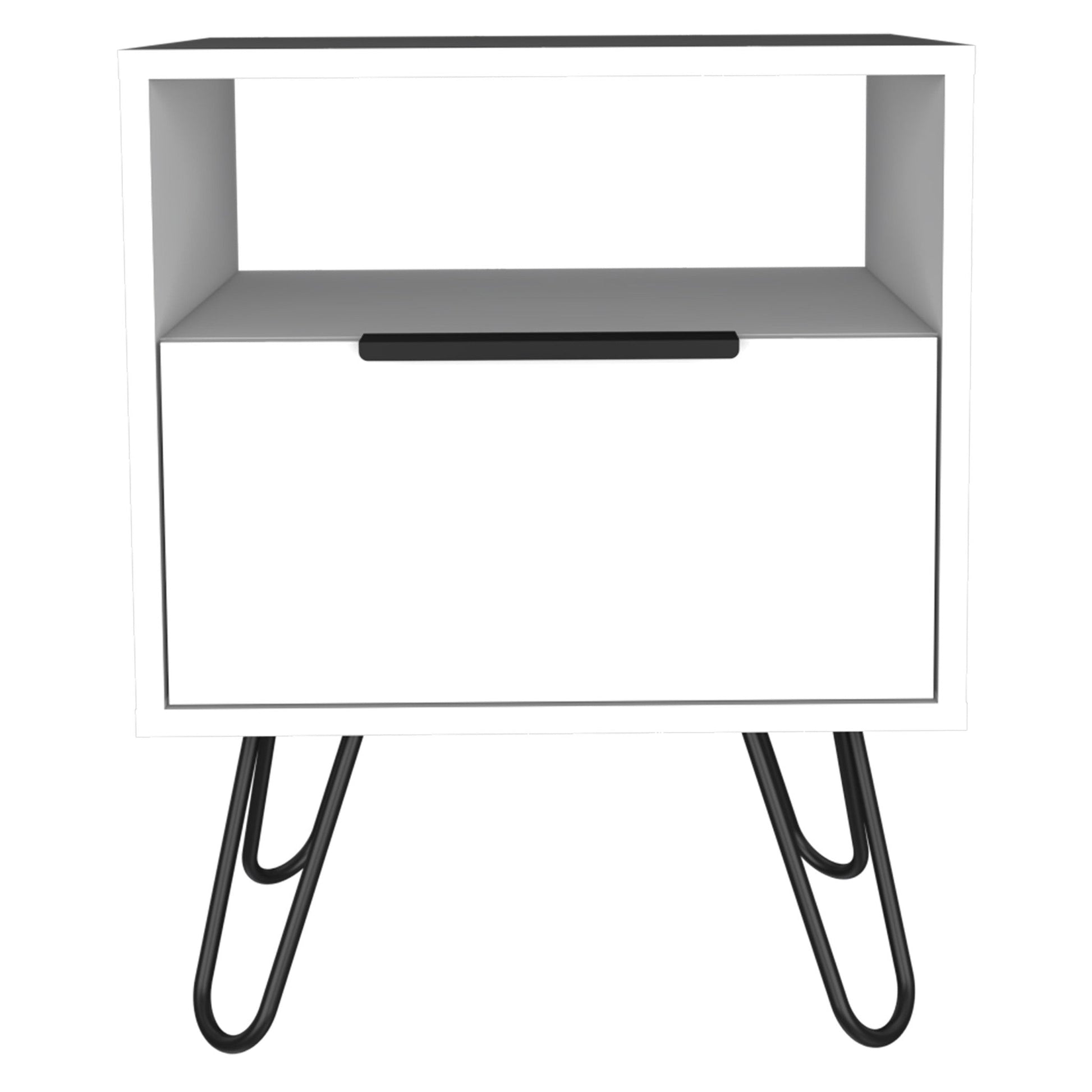 22" White Wood Nightstand Homeroots