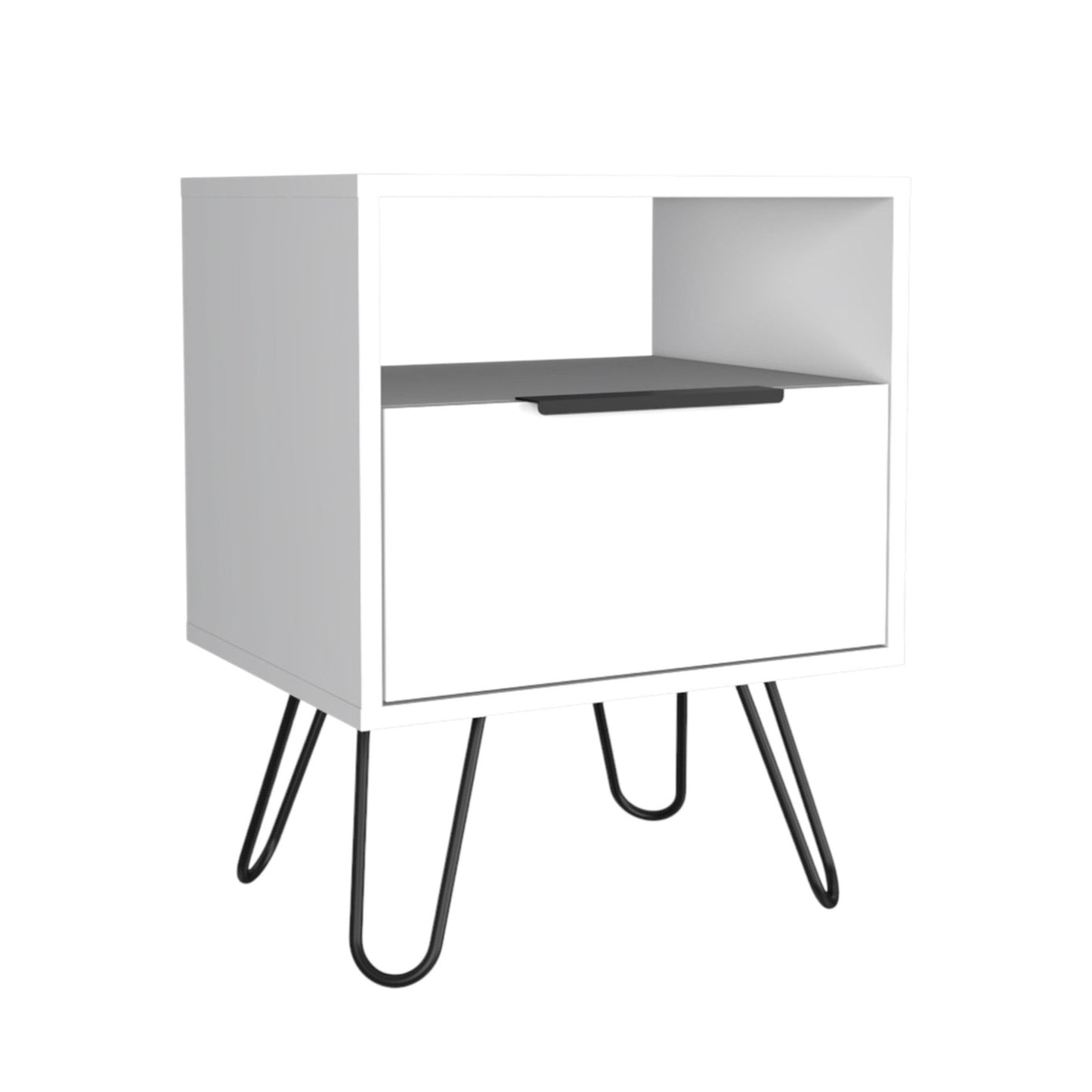 22" White Wood Nightstand Homeroots