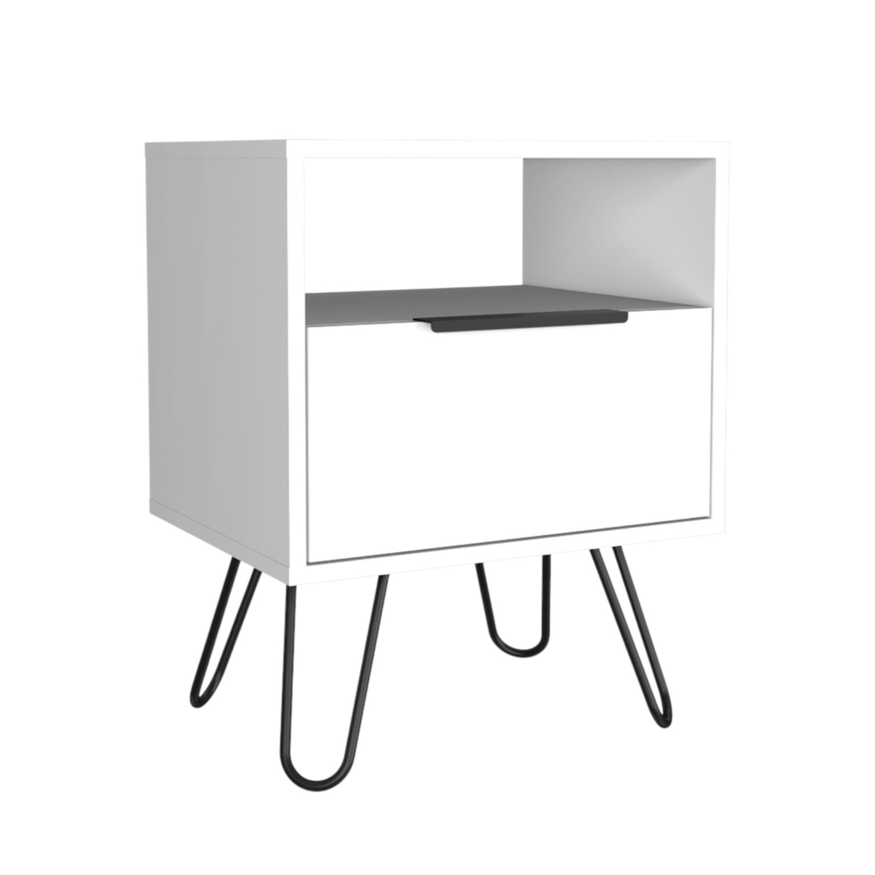 22" White Wood Nightstand Homeroots