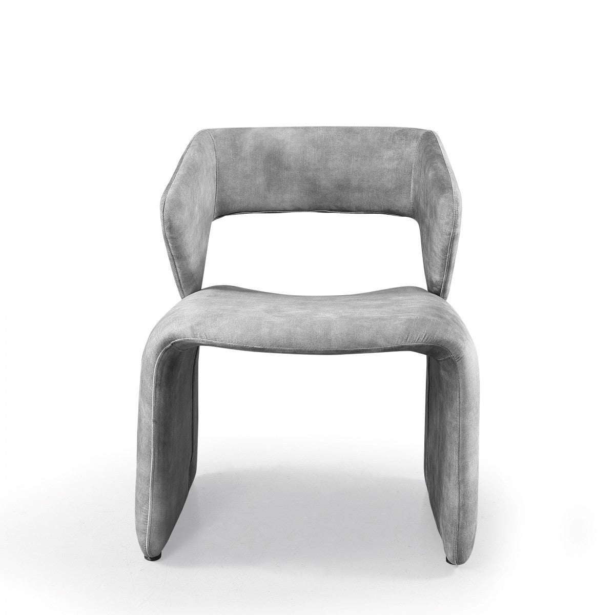 25" Light Gray Velvet Side Chair