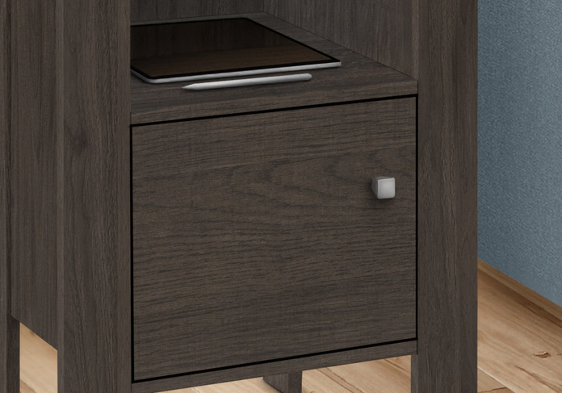 24" Brown Wood Nightstand Homeroots