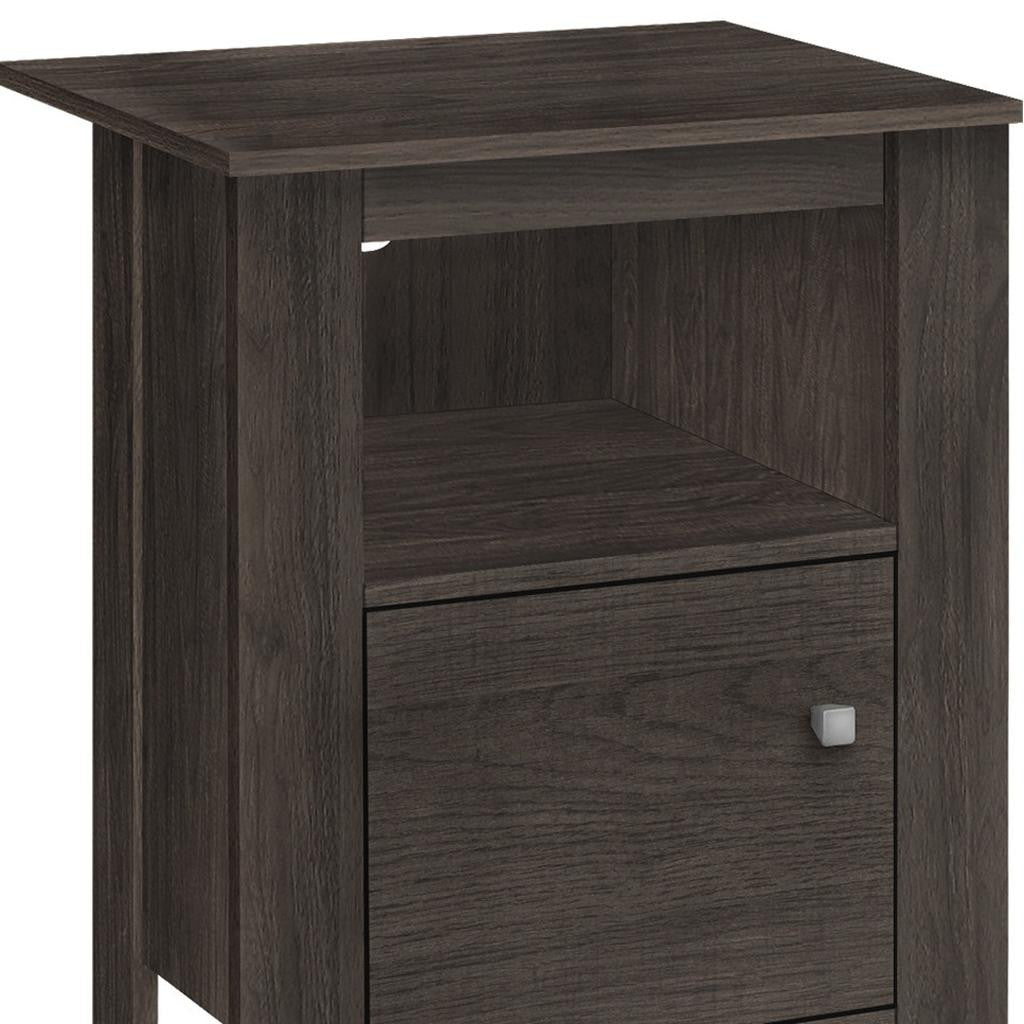 24" Brown Wood Nightstand Homeroots