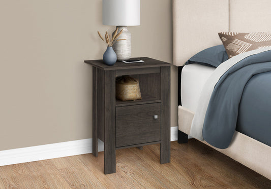 24" Brown Wood Nightstand Homeroots