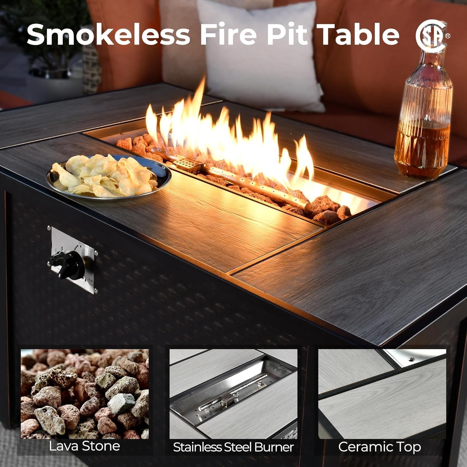 Outdoor Sectional Patio Furniture Set with Fire Pit ShipItFurniture