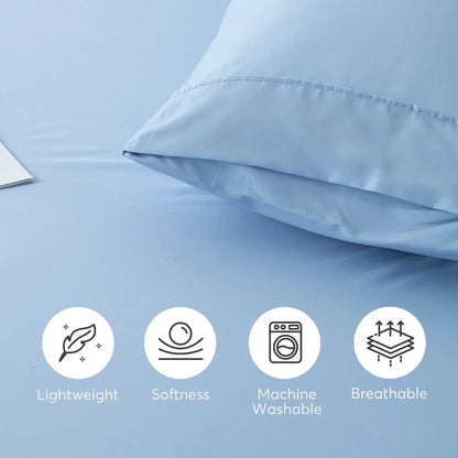 Kasentex All Season Deep Pocket Fitted Sheet Set with Pillowcases, Room Decor, Graduation Gifts Kasentex