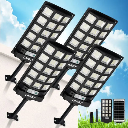 60W 90W Solar Outdoor Dusk to Dawn Lights with Remote Control Langy Solar Lights