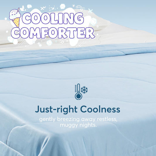 Kasentex All Season Ultra Soft Cooling Blanket Comforter, Hypoallergenic and Breathable, Room Decor, Graduation Gifts Kasentex