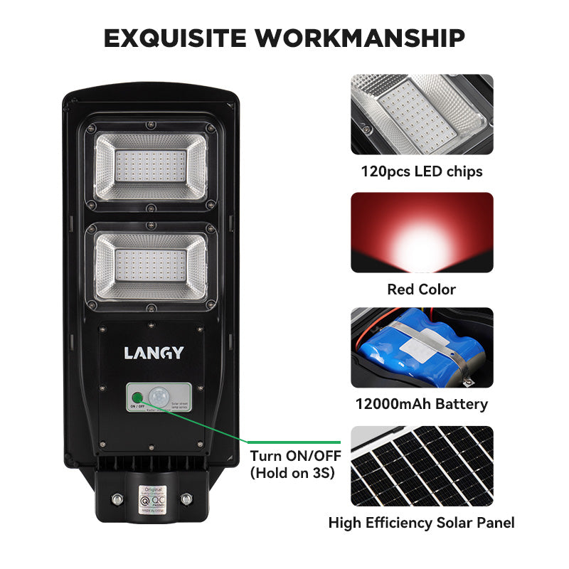 Solar Red Light for Hunting Hogs Deers Langy Solar Lights