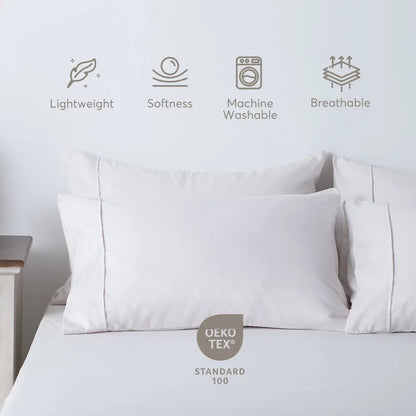 Kasentex All Season Deep Pocket Fitted Sheet Set with Pillowcases, Room Decor, Graduation Gifts Kasentex