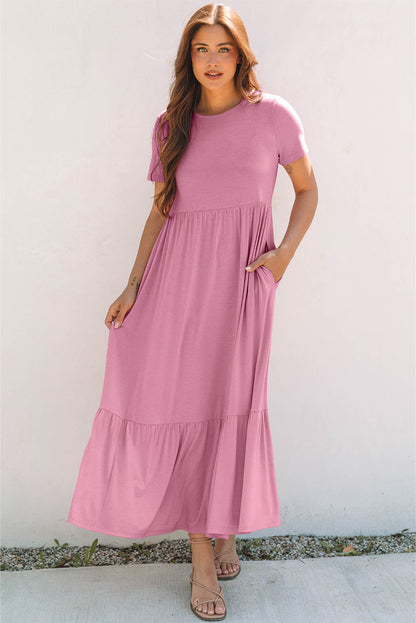 Nala T-shirt High Waist Pocketed Long Dress