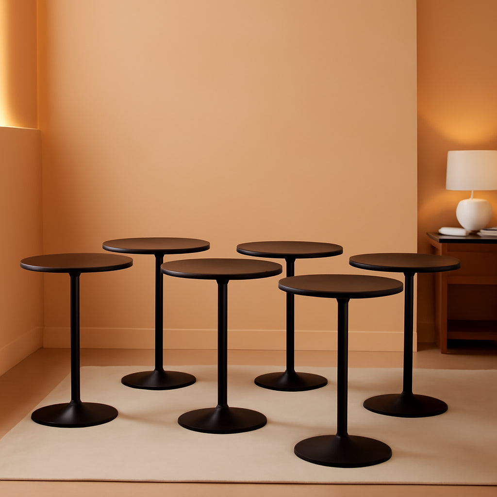 Bar Table Convertible Height Twenty Four Inch RoundTop Surface ShipItFurniture