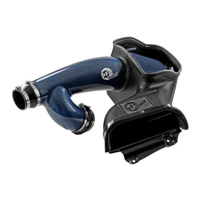 aFe - 2017-2025 Ford F-150 Track Series Blue Kevlar Carbon Fiber C/A Intake System w/Black Pro 5R Filter NP Motorsports