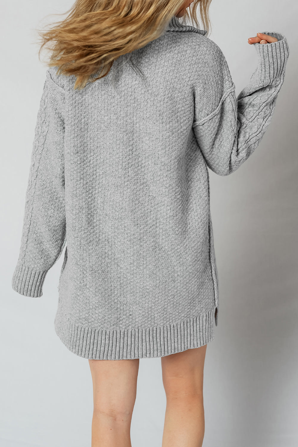 Sofia Ribbed Trim Loose Sweater