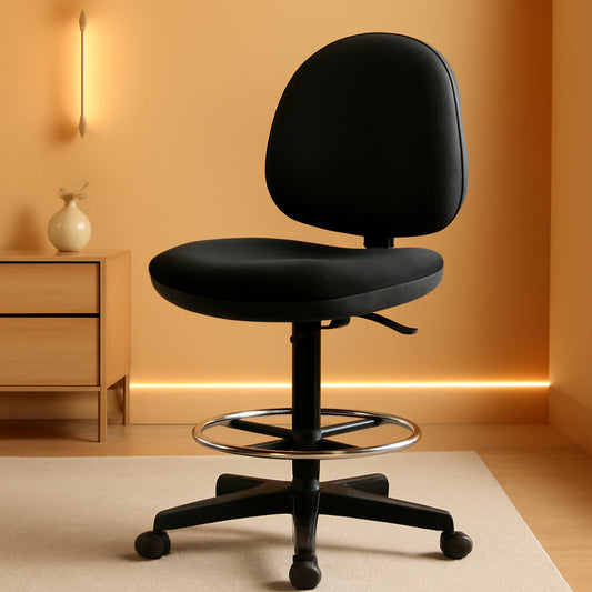 Pneumatic Adjustable Office Stool Black Multitask Ergonomic