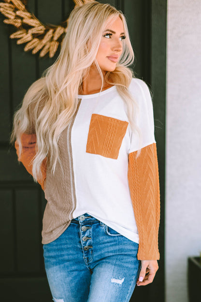 Emily Textured Knit top Long Sleeve Top