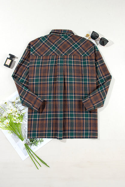Elizabeth Plaid Print Chest Shirt