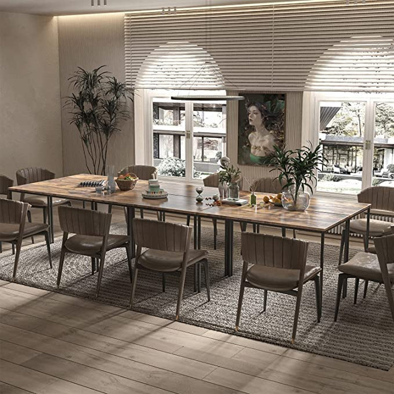 Rustic Vintage Brown Conference Table For 16 Seats ShipItFurniture