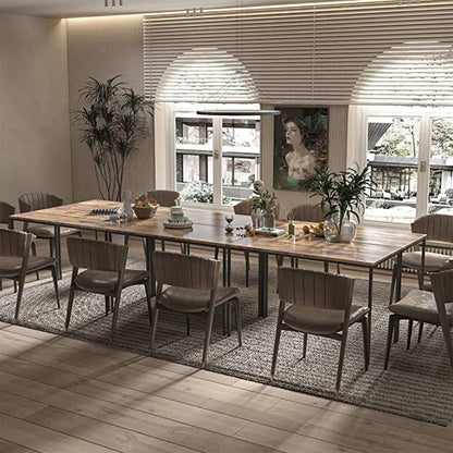 Rustic Vintage Brown Conference Table For 16 Seats ShipItFurniture