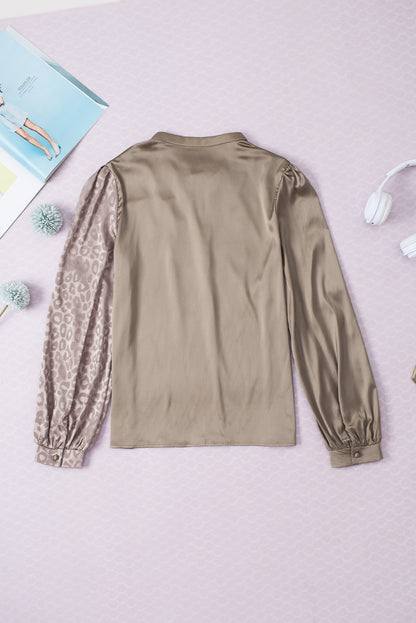 Madison Half Jacquard Satin Blouse