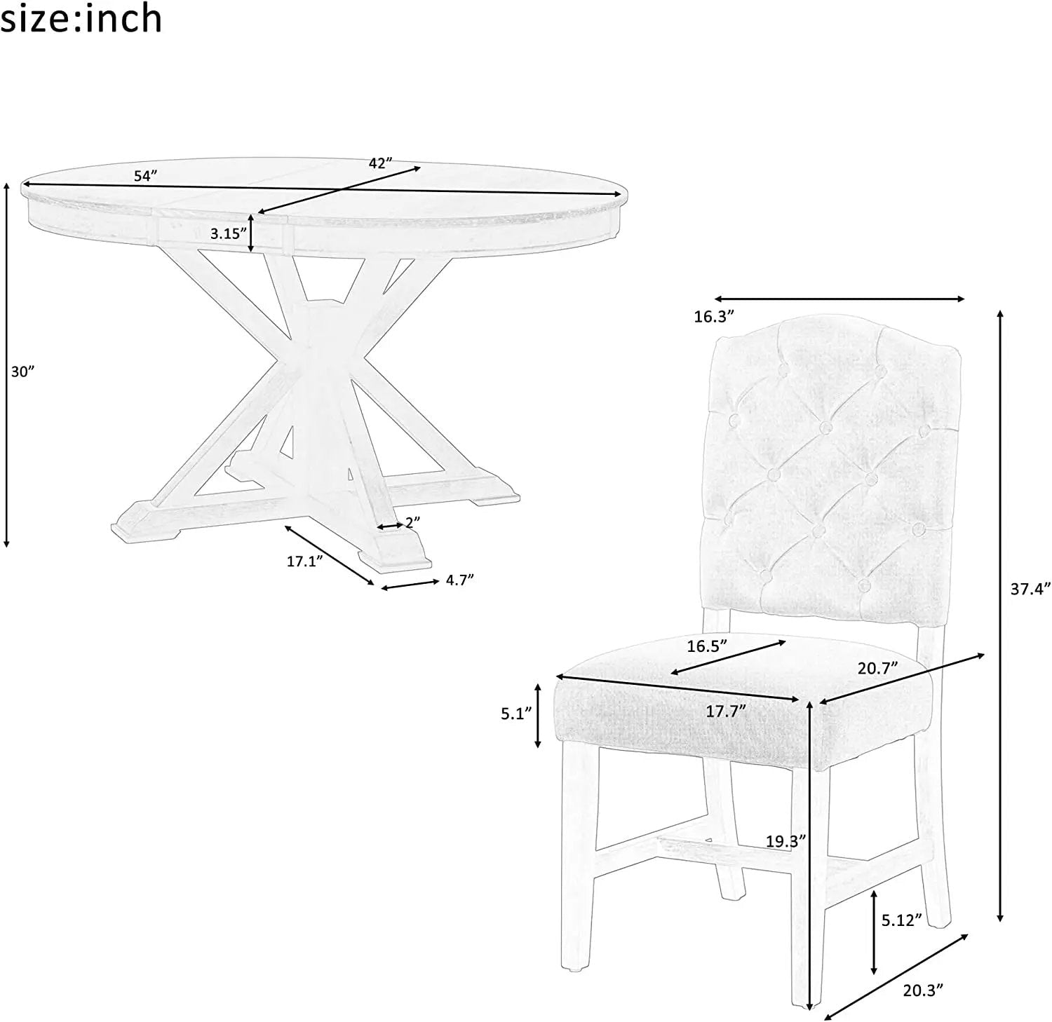 5 Piece Extendable Dining Table Set - Get it from Bo