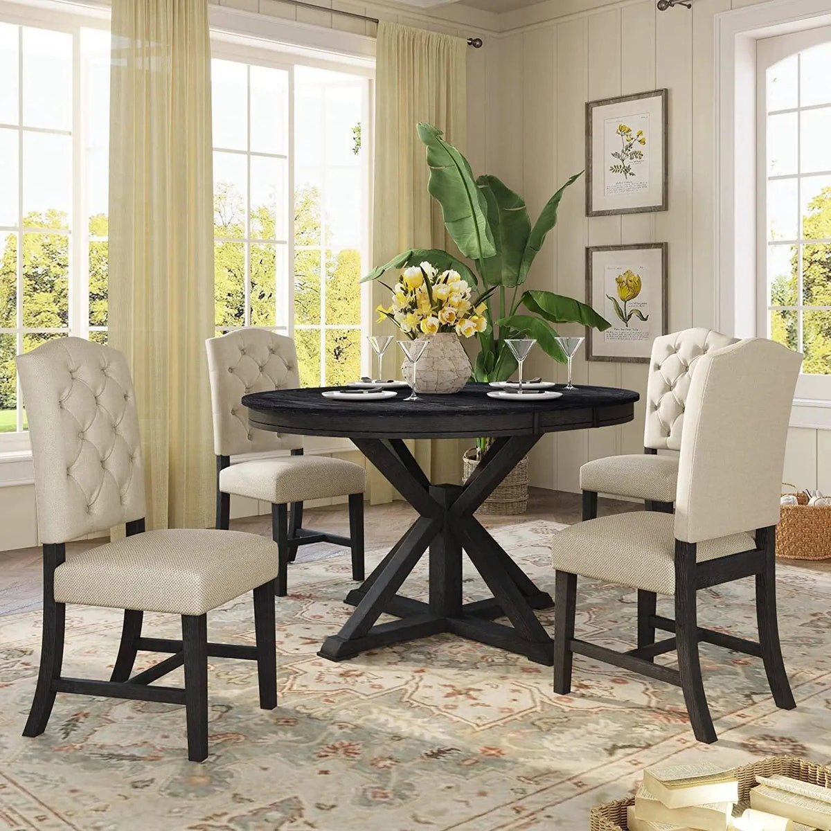 5 Piece Extendable Dining Table Set - Get it from Bo