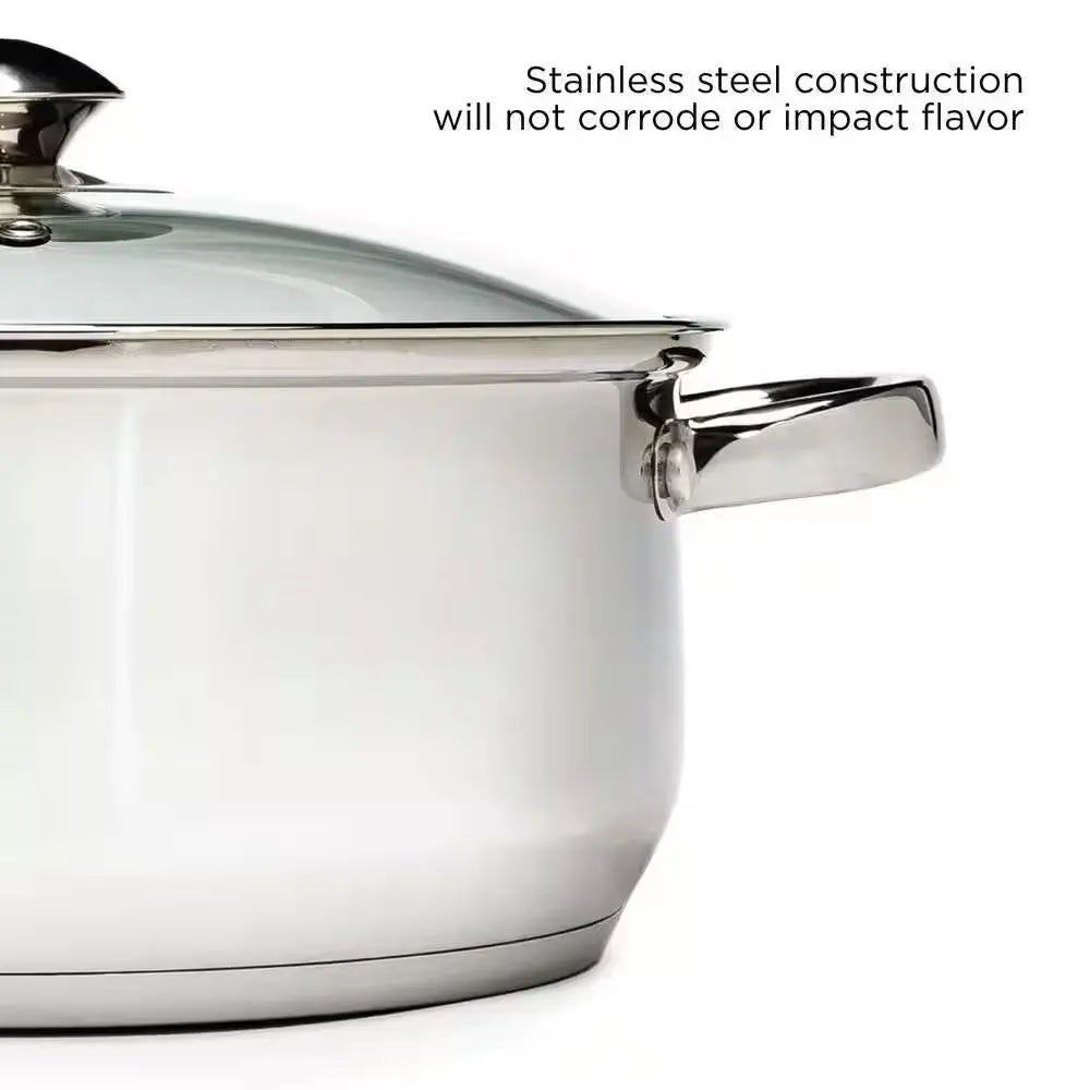 5-Quart Stainless Steel Dutch Oven with Glass Lid - Get it from Bo